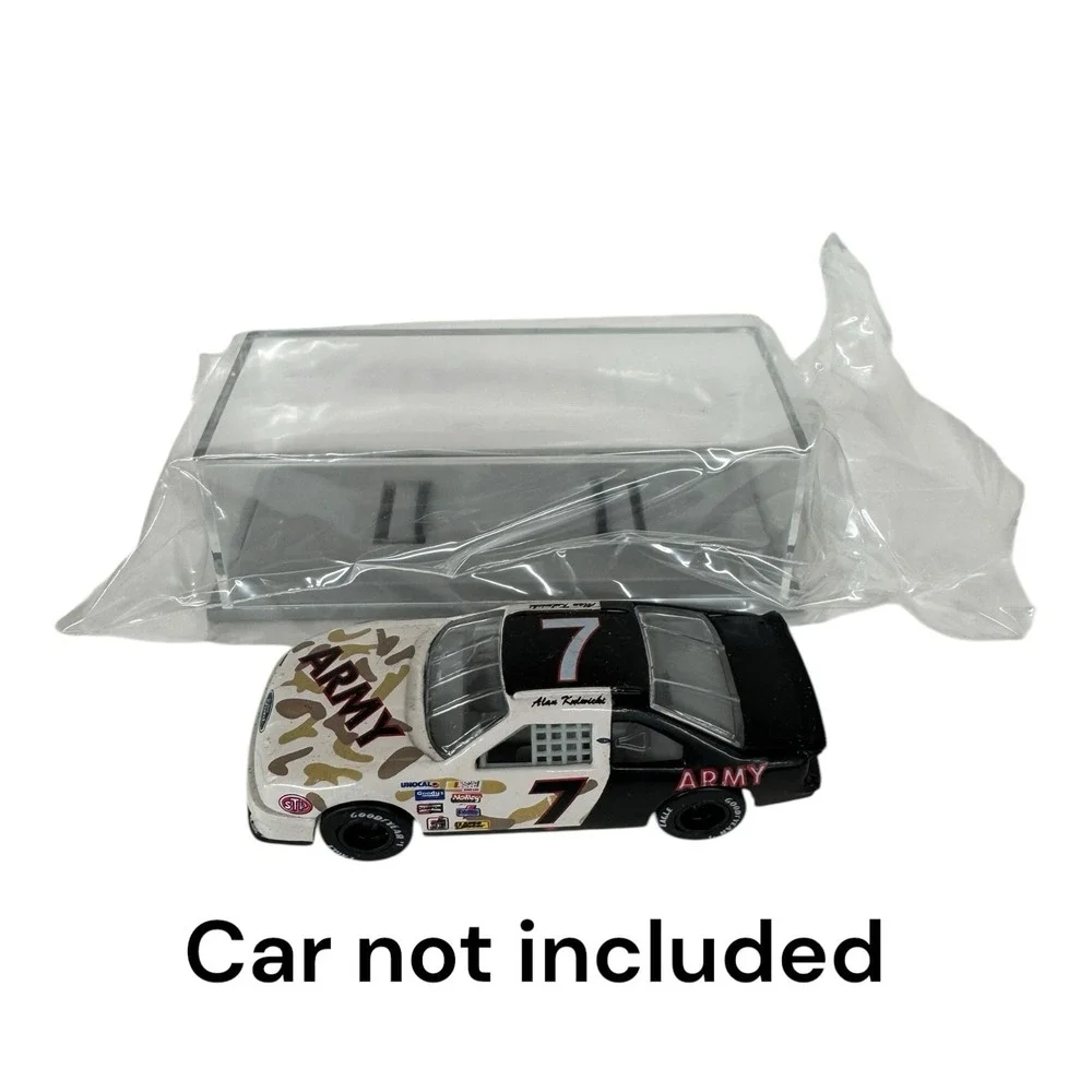 Acrylic Case with Plastic Base 1:64 Scale‎ Models Slots And Rubber Band